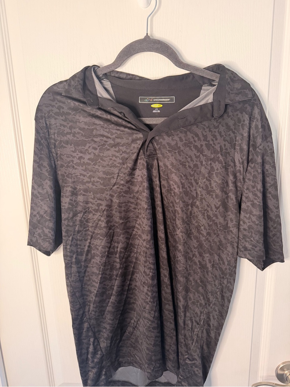 Greg Norman Collection Gray Camouflage Polo